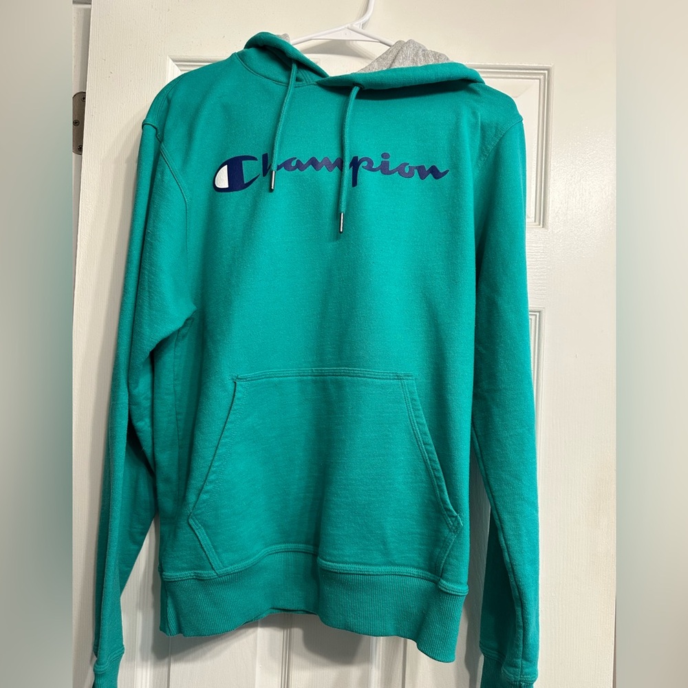 Champion Green and Gray Hoodie Size Small sweatshirt